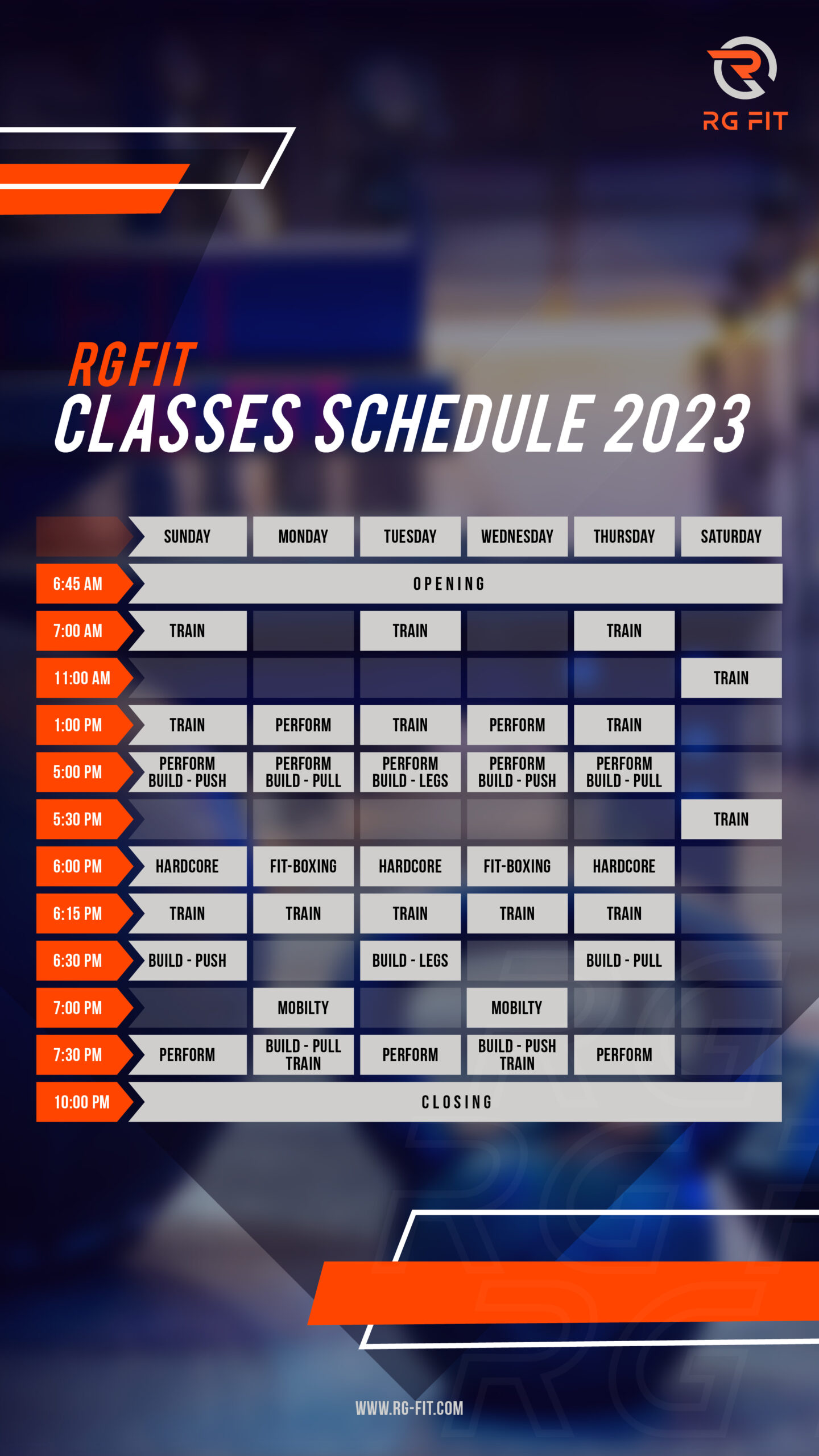 RG Time Table